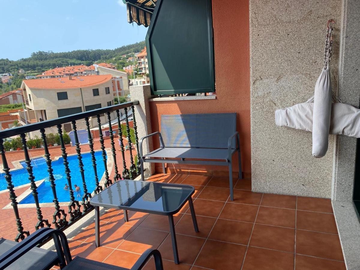 Apartamento Con Vistas Al Mar, Piscina Y Parking Apartamento Sanxenxo Exterior foto