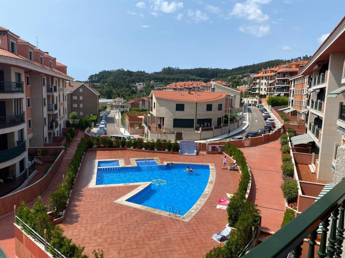 Apartamento Con Vistas Al Mar, Piscina Y Parking Apartamento Sanxenxo Exterior foto